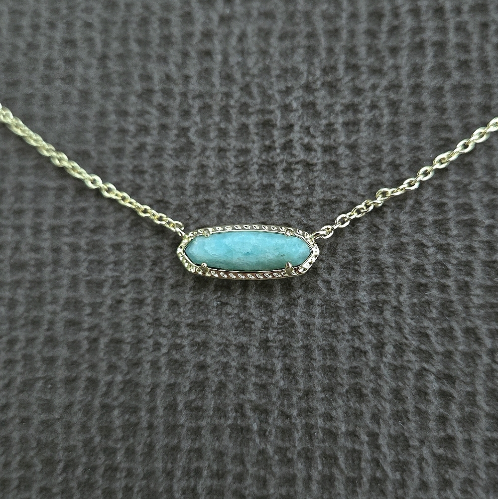 Kendra Scott "Emma" Amazonite Pendant Necklace - NWT - Picture 7 of 16